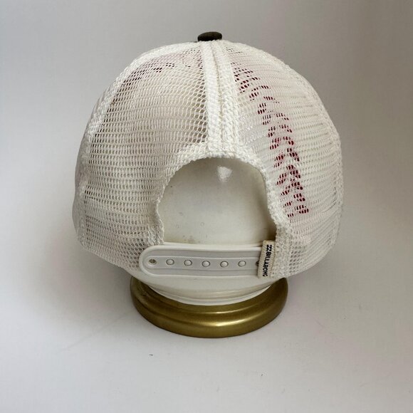 Vintage Enjoy The Journey Billabong Trucker Hat Olive Green Beige Cap Snap Back - Picture 6 of 10